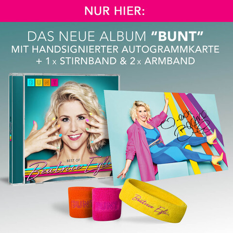 BUNT - Best of (CD mit 6 neuen Songs und den größten Hits + Fanpaket) von Beatrice Egli - CD Bundle jetzt im Ich find Schlager toll Store