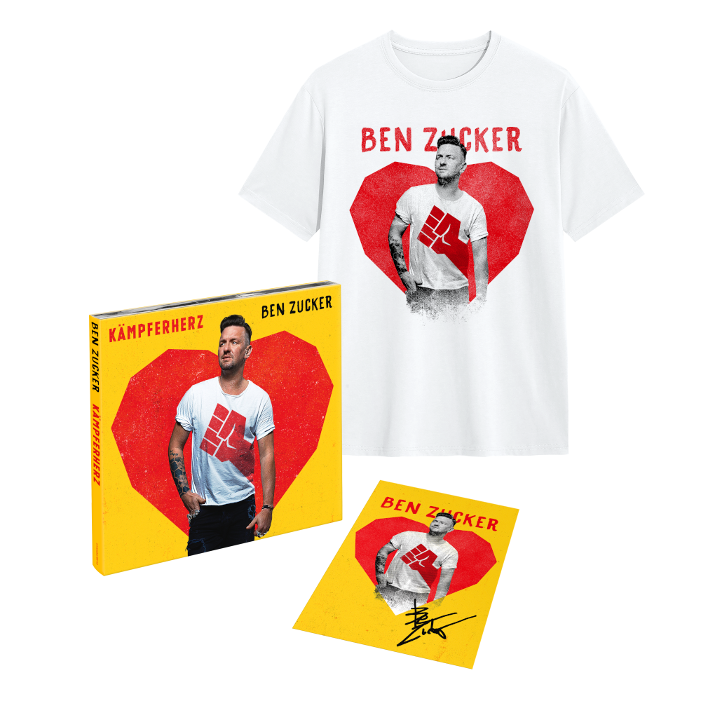 Ben Zucker Kämpferherz CD + T-Shirt + Autogrammkarte 413814