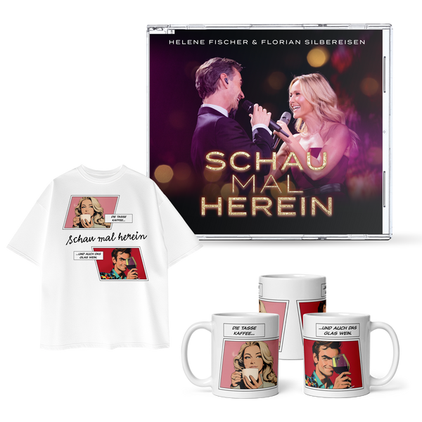 Helene Fischer & Florian Silbereisen - Schau Mal Herein (Single-CD + T-Shirt + Die Tasse Kaffee: Comic Style)