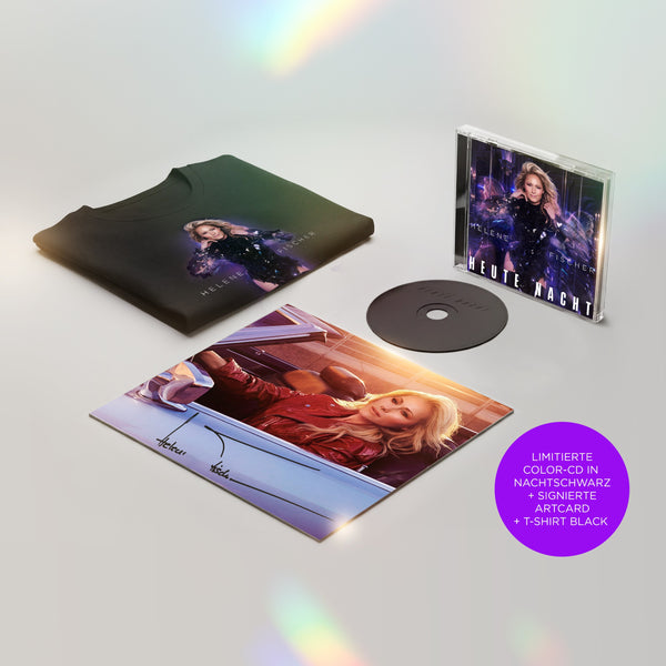 Helene Fischer - Heute Nacht (Ltd. Color-CD in Nachtschwarz + stylisches Helene Fischer T-Shirt (black) + schwarz signierte Artcard (Motiv 