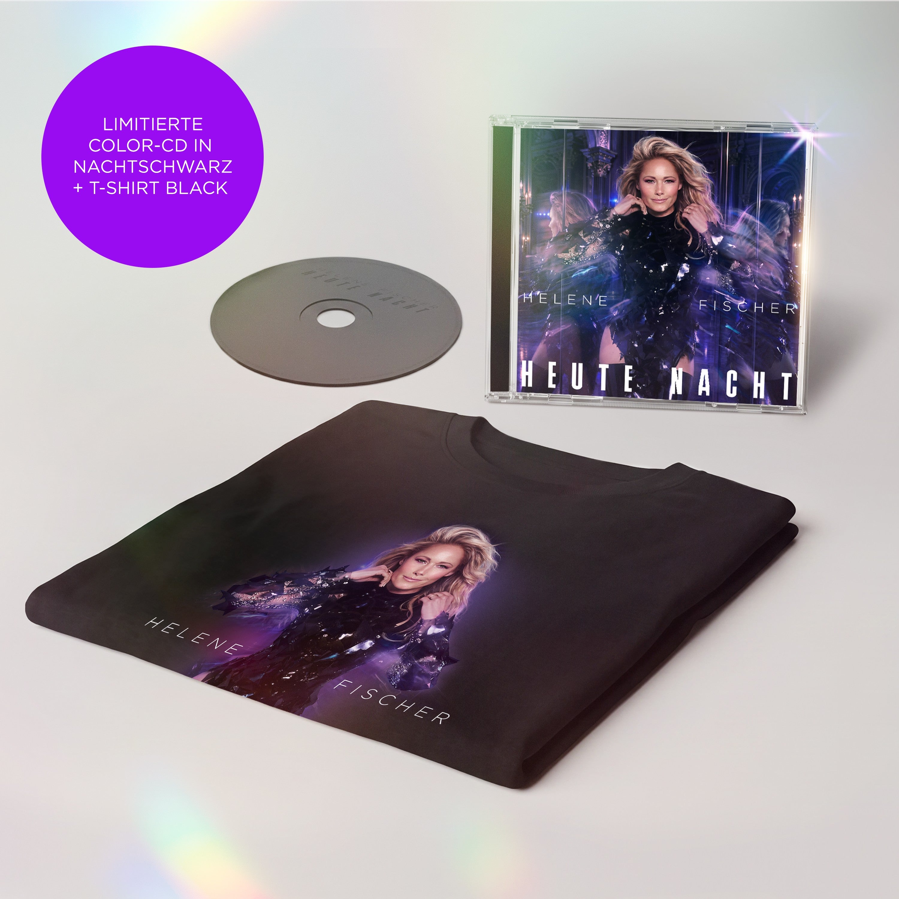 Helene Fischer Heute Nacht Ltd. Color-CD in Nachtschwarz + stylisches Helene Fischer T-Shirt (black) 446073