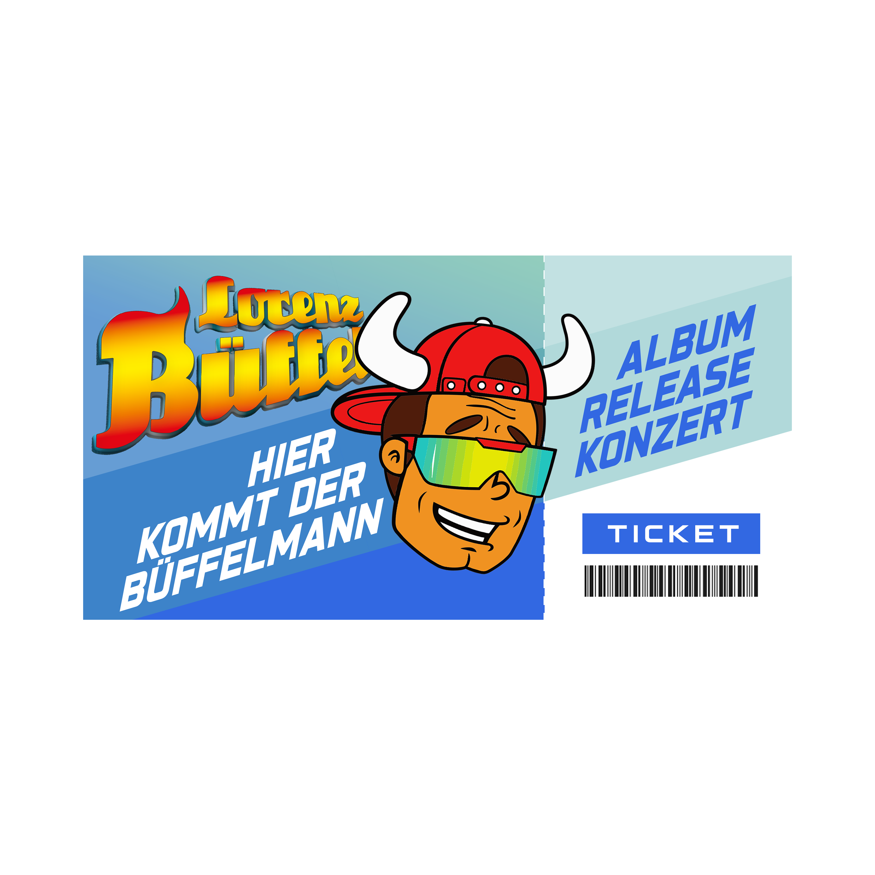 Lorenz Büffel Hier Kommt der Büffelmann Signierte Jewelcase CD + Album Release Konzert Ticket Düsseldorf (Hardticket) 447328