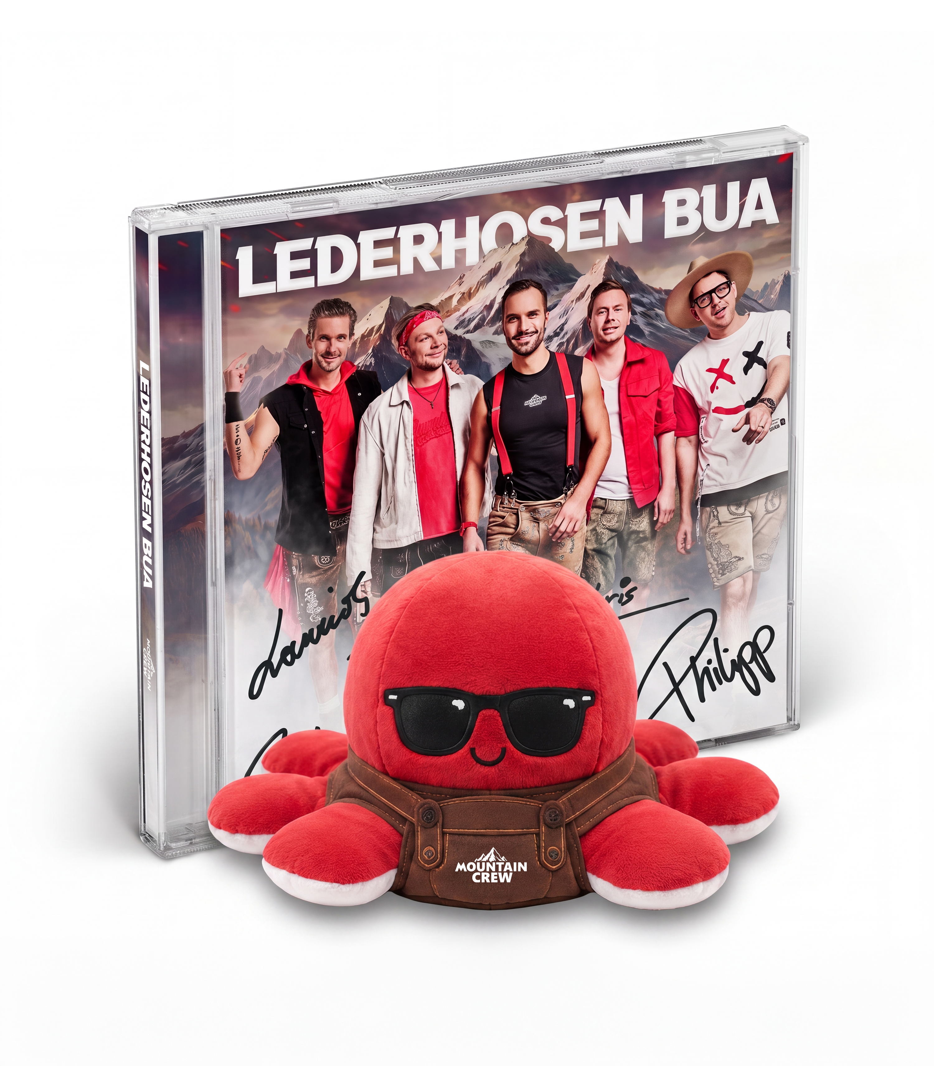 Mountain Crew Lederhosen Bua CD signiert + Octopus Plüschtier 451940