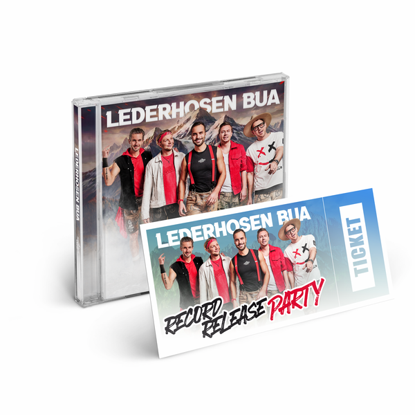 Mountain Crew - Lederhosen Bua (Signierte Jewelcase CD + Album Release Konzert Ticket Faak am See (Hardticket))