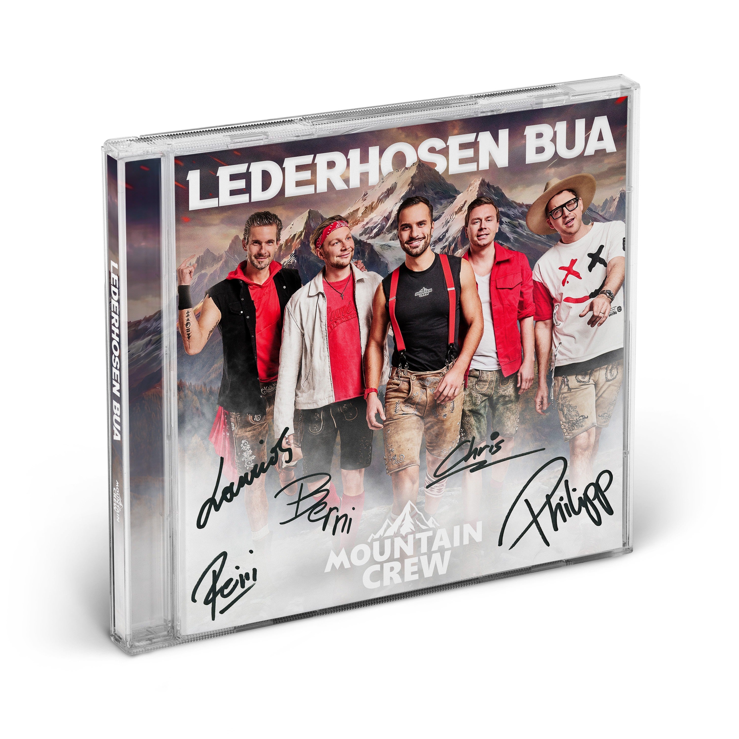 Mountain Crew Lederhosen Bua Signierte Jewelcase CD + Album Release Konzert Ticket Faak am See (Hardticket) 450590